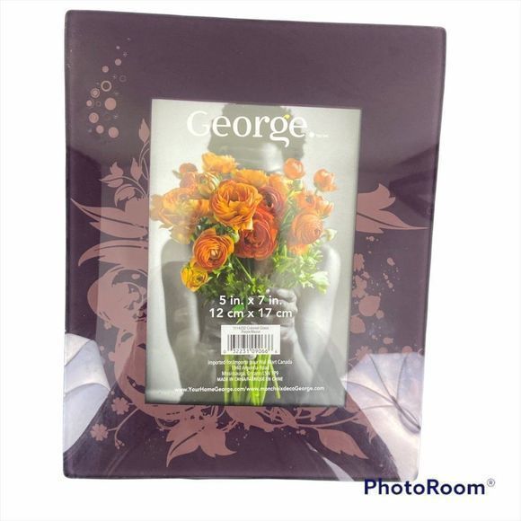 🌿4/$35🌿GEORGE Purple Floral Picture Frame - Picture 4 of 4